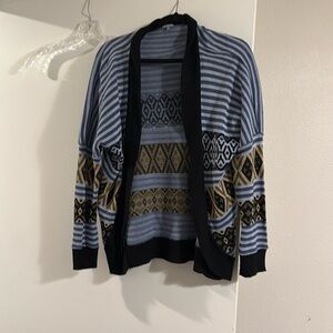 Retro patterned cardigan